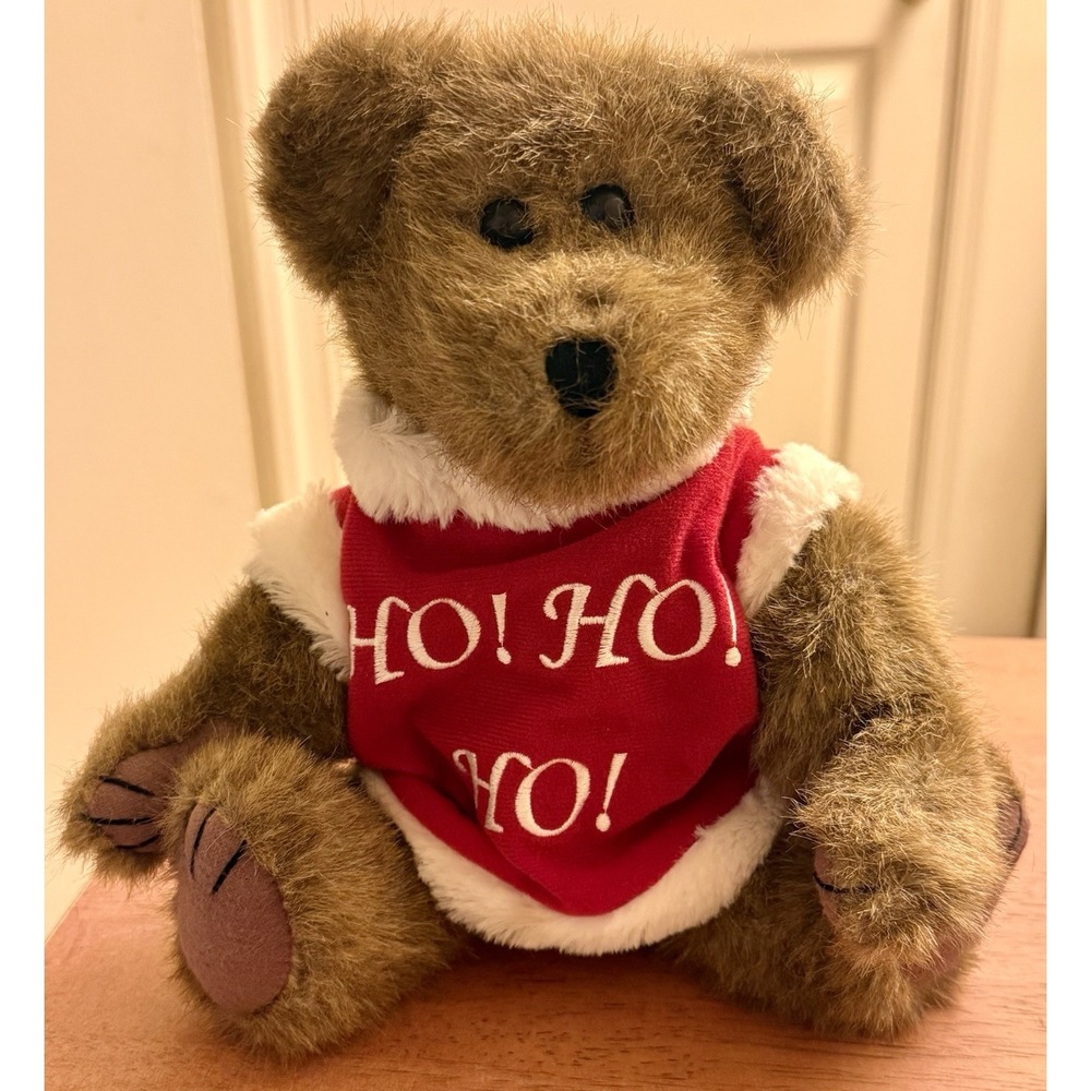 Vintage Boyd's Santa Bear 11" W/ Ho!Ho!Ho! Sweater Plush Soft Toy
